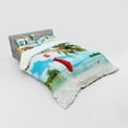 thumbnail image 3 of Ambesonne Christmas Bedding Set 3 Pcs, Beach Xmas Stockings, Twin, Multicolor, 3 of 3