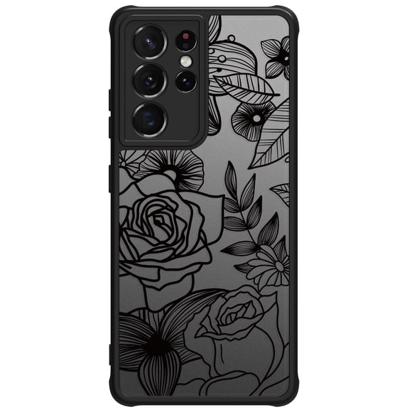 Funda de teléfono Dumkery Cute Flowers para Samsung Galaxy S21 Ultra