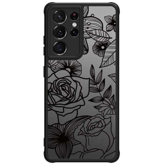Funda de teléfono Dumkery Cute Flowers para Samsung Galaxy S21 Ultra