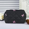 thumbnail image 5 of Pakyozj Quilted Makeup Pouch,Cotton Puffy Makeup Bag, Coquette Cosmetic Bag for Women and Girls, Aesthetic Organizer Bag, Cute Flower Travel Toiletry Bag, 5 of 7
