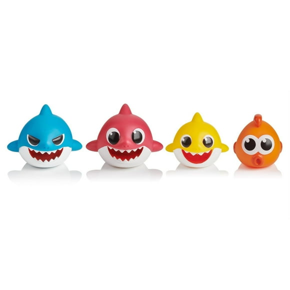 Pinkfong - jouet arroseur de bain - Bébé requin - 4 pack - Par WowWee