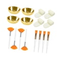 thumbnail image 4 of Juego de 16 cuencos y brochas faciales, kit completo de esteticista, regalo de fiesta, kit ligero de herramientas para mezclar mascarillas para uso Oro, 4 of 7