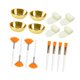 thumbnail image 4 of Juego de 16 cuencos y brochas faciales, kit completo de esteticista, regalo de fiesta, kit ligero de herramientas para mezclar mascarillas para uso Oro, 4 of 7