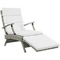 thumbnail image 3 of Modway Envisage Outdoor Patio Wicker Rattan Lounge Chair in Light Gray/White, 3 of 10