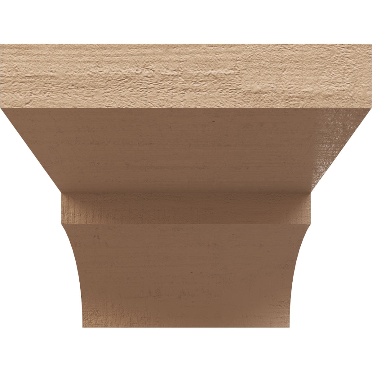 12"W x 24"D x 12"H Wide Monterey Rough Cedar Woodgrain TimberThane Corbel, Primed Tan