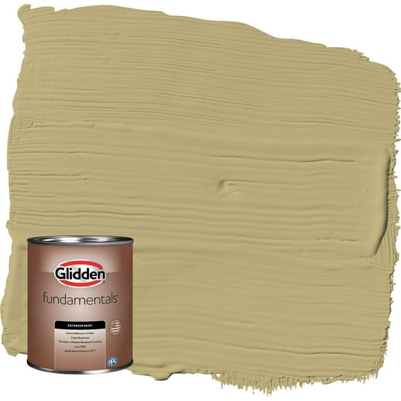 Glidden Fundamentals Nettle / Green Flat Exterior Paint, 1 Quart