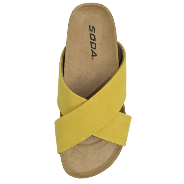 Criss cross shop footbed sandals