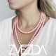 thumbnail image 2 of Set Collar Perlas Triple Aretes Zvezda Plata 0.925 Mujer rosa claro Unitalla, 2 of 4