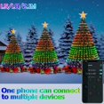 thumbnail image 4 of Tira de luces LED para decoración de árboles de Navidad de 2,1 m con control por aplicación Bluetooth adecuada para luces de decoración de árboles de Navidad, 4 of 5