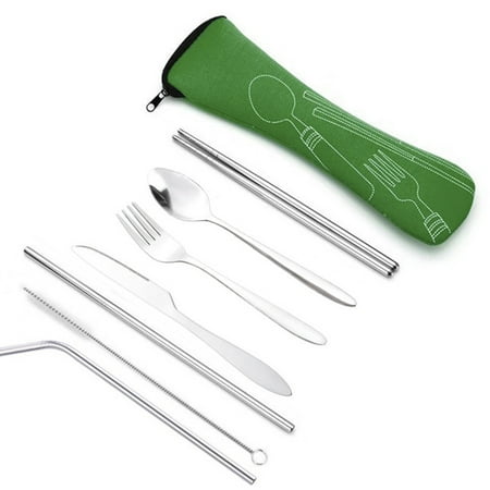 

Stainless Steel Tableware Kit Cutlery Set Portable Camping Office Travel Dinnerware Kitchen Knife Fork Spoon Chopsticks Dining Utensils