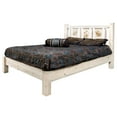 thumbnail image 3 of Homestead Collection Full Platform Bed w/ Laser Engraved Wolf Design, Ready to Finish, 3 of 7