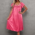 thumbnail image 2 of LIIPEE Womens Summer Nightgown Casual Short Sleeve Lace Sleep Dress Ladies Cozy Sleepwear, 2 of 4