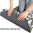 thumbnail image 3 of White Daisy Flower Yellow Centers Pattern Hot Yoga Mat Towel Non Slip for Hot Yoga - Quick-Drying Yoga Mat Cover with 4 Corner Pockets with Travel Bag - Hot Yoga Towel Non Slip 74"x26", 3 of 6
