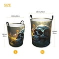 thumbnail image 2 of Lsque Flower Field Skull pattern Laundry Hamper Basket, Tall Woven Rope Hamper Basket for Clothes, Lightweight Storage Basket, Collapsible Waterproof-Medium, 2 of 8