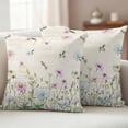 thumbnail image 2 of Vintage Flower Outdoor Pillow Covers 20x20 Set of 2,Waterproof Patio Throw Pillowcase Protectors,Botanical Wildflower Plant Country Daisy Decorative Pillow Shams Cushion Covers for Seat Bed Couch, 2 of 8