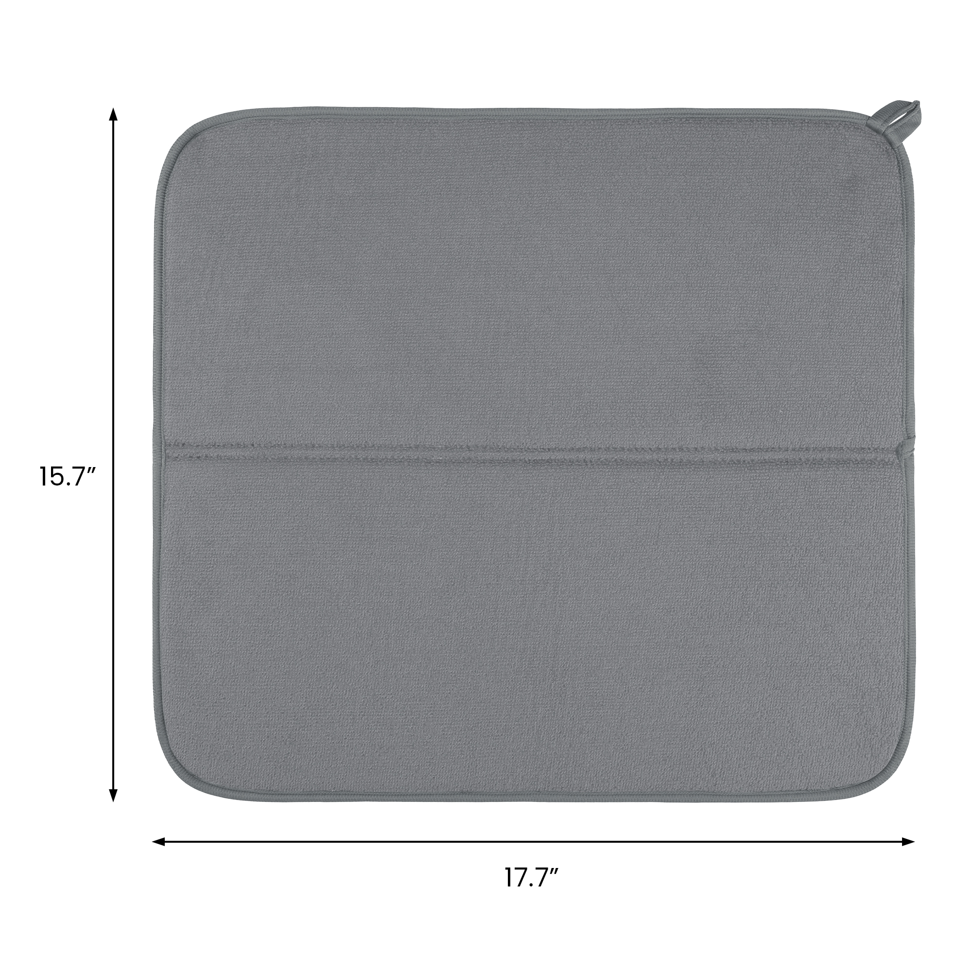 Unique Bargains Absorbent Microfiber Kitchen Drying Mat 17.7*15.7 in Gray