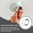 thumbnail image 4 of Ceiling In-Wall Speaker Grille Cover and Base, 6.5 Inch White Round Metal Covers, 4 of 6