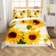 thumbnail image 1 of Funda Nórdica Doble Estampado Floral Juego de Cama para Niños Patrón de Flores Amarillas, 1 of 6