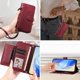 thumbnail image 2 of Funda para Motorola MOTO G Stylus 2023 4G con cremallera tipo cartera, tarjetero, marco de fotos, soporte y cordón, de piel sintética. rojo, 2 of 5