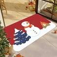 thumbnail image 4 of Kumdkd Christmas Themed Absorbent Doormat - 40x60cm Plush Microfiber Rug with Non-Slip Backing - Holiday Tree/Snowman Design - Perfect for Entryway/Bathroom - Machine Washable, 4 of 6
