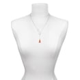 thumbnail image 3 of Delight Jewelry Silvertone Orange Ribbon Silver tone Elegant Infinity Lariat Necklace, 3 of 4