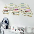 thumbnail image 3 of 5 Tiers Triangular Nail Polish Racks Wall-Mounted Cosmetics Display Rack Gold, 3 of 17