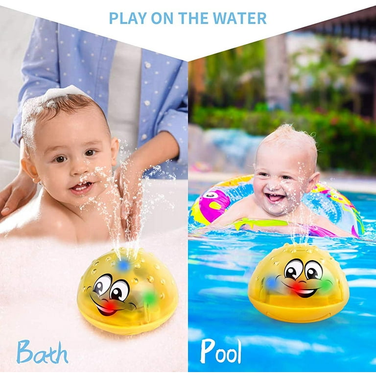 Astronaut Baby Bath Toys, Automatic Spray Water Toddler Bath Toys,  Induction Sprinkler Bathtub Toys with Light