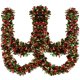 thumbnail image 1 of Guirnalda navideña de 33 pies, guirnalda metálica con purpurina, decoración colgante para árbol de Navidad, boda, fiesta (rojo y verde), 1 of 1