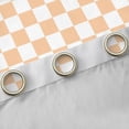 thumbnail image 4 of Homewish Orange White Grid Blackout Curtains Set of 2 (52x84 Each) For Kids Children Teens,Geometric Buffalo Window Curtains,Minimalist Abstract Curtains and Drapes,Microfiber Bedroom Decor, 4 of 6