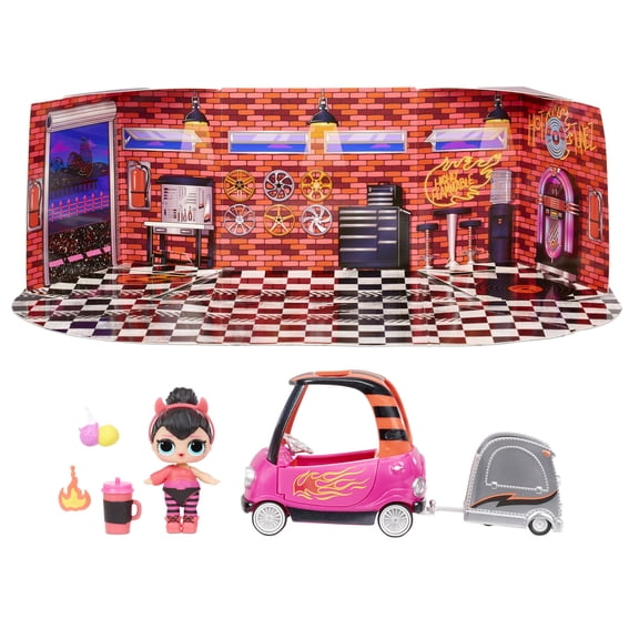 LOL Surprise Furniture B.B. Auto Shop With Spice Doll, Great Gift for Kids Ages 4 