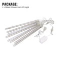 thumbnail image 4 of ZOELNIC LED Falling Rain Lights with 30cm 8 Tube 192 LEDs, Meteor Shower Light, Falling Rain Drop Lights, Icicle String Lights for Holiday Party Wedding Christmas Tree Decoration (Warm White,1Pack), 4 of 10