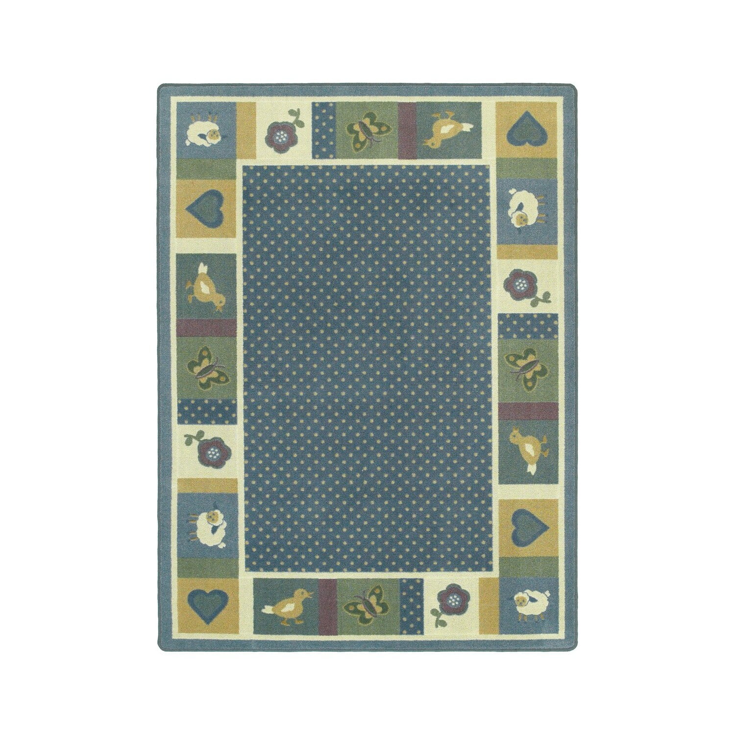 1538B-02 Seeing Spots Soft 3 ft.10 in. x 5 ft.4 in. WearOn Nylon Machine Tufted- Cut Pile Just for Kids Rug