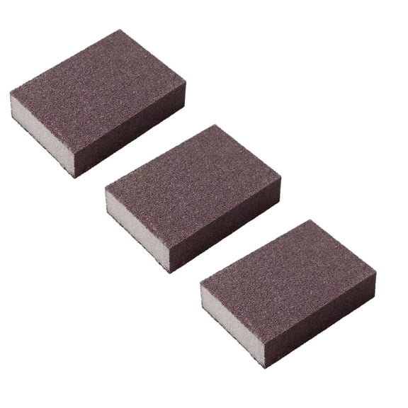 ZOURIH 3 Pack Emery Magic Wipe Sponge,Nano Carborundum Sponge,Emery Sponge Brush Eraser Scrub,Pot Scrubber Scouring Pad Kitchen Magic Cleaning Sponge for Removing Rust Cleaning Pots and Pans,Brown
