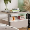 thumbnail image 2 of FINE MAKER Hollow Design Smart Bedside Table, Multifunctional 20 x 20 x 16 Inch Nightstand, 2 of 11