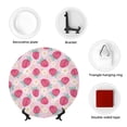 thumbnail image 4 of Salouo Floral Strawberr Pattern Bone China Decorative Plate,Holiday Decor Decorative Ceramic Plates with Stand Elegant Home DéCor for Hallway/Living Room/Bedroom-7in, 4 of 6