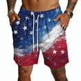 thumbnail image 3 of Havenx 250th Years Of American Freedom Shorts for Men Drawstring American Flag Design Short with Pockets Elastic Waist Short Pants 4th Of July We the People Freedom Clothing,Royal Blue XL, 3 of 5