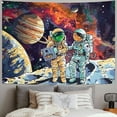 thumbnail image 2 of WYYP Space Alien Astronaut Fun Tapestries Cool Colors For Men's Bedrooms College dormitory Wall Decorations Or Picnic Mat Party Decorations Painting, 2 of 6