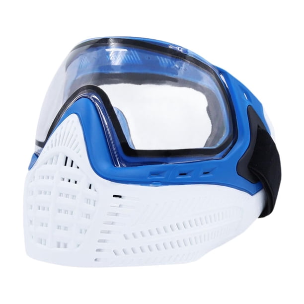 Máscara de esgrima Equipo de protección facial Correa ajustable profesional universal Azul Blanco