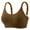 Coffee, variant on Womens Bras Women's New Plus Size No Underwire Top Bra Thin Breathable Big Breasts To Show Small Beauty Back Four Bra Wireless Push Up Bra Bras for Women No Underwire Gray E