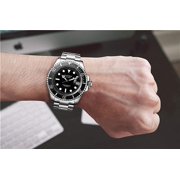 GUANQIN Men Date Luminous Analog Japanese Automatic Self Winding Mechanical Wrist Watch with Stainless Steel Band