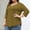 Khaki, variant on Swuxness Women 3/4 Sleeve Plus Size Shirts, Spring and Summer Casual Tops, Ladies V-Neck Solid Color Comfortable Fashion Loose Pullover Tee Army Green, XXXXL