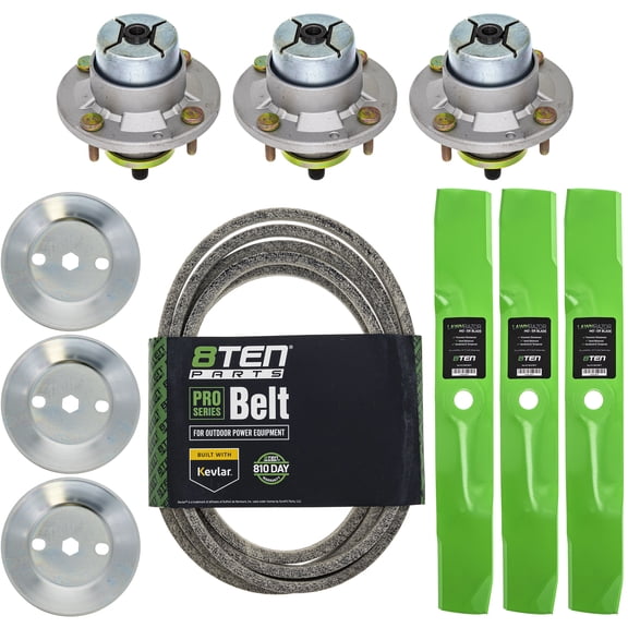 8TEN Blade Spindle Belt Kit for John Deere Z525E 54-inch M143520 AM144608 MK1013797