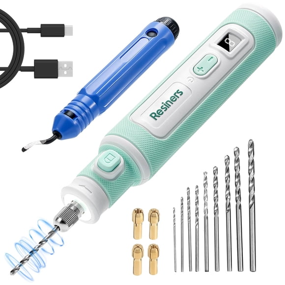 Kit de Herramienta Rotativa Inalámbrica Resiners con 8 Velocidades y Recarga USB