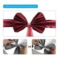 thumbnail image 5 of Unique Bargains Stretch Satin Chair Sashes Bows Chair Bands Decoration with Mesh Yarn 6 Burgundy, 5 of 6