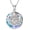 B-White eyes, variant on Blue Evil Eye Protection Necklace, Sterling Silver Round Crystal Blue Evil Eye Necklace, Good Luck Round Eye Pendant Necklace for Women