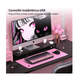 thumbnail image 5 of Kit Teclado Y Mouse Mofii Miaomeng Inalámbrico Usb Belug Rosa, Negro, 5 of 5