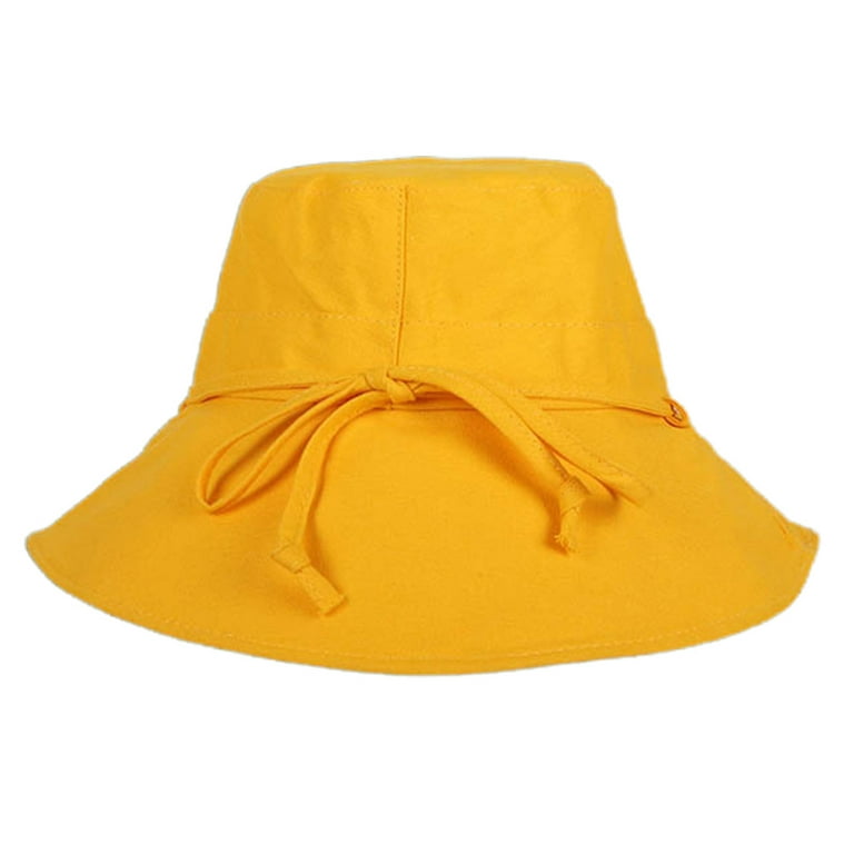 OOKWE Outdoor Fishing Sun Hat Wide Wired Brim Beach Hat Foldable Packable  Summer Bucket Cap with Ribbon Strap for Women Men 