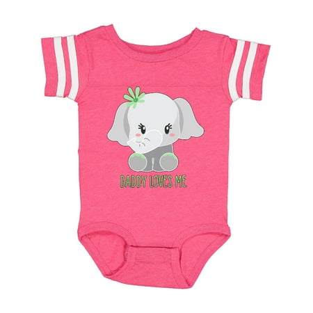 

Inktastic Daddy Loves Me- cute elephant Gift Baby Boy or Baby Girl Bodysuit