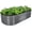 Gray, variant on ANLEOLIFE 12x3x1.5 ft Galvanized Raised Garden Beds Outdoor, Oval Extra Large Metal Planter Box for Planting Vegetables Flowers Herb, Anti-Rust, Quartz Grey