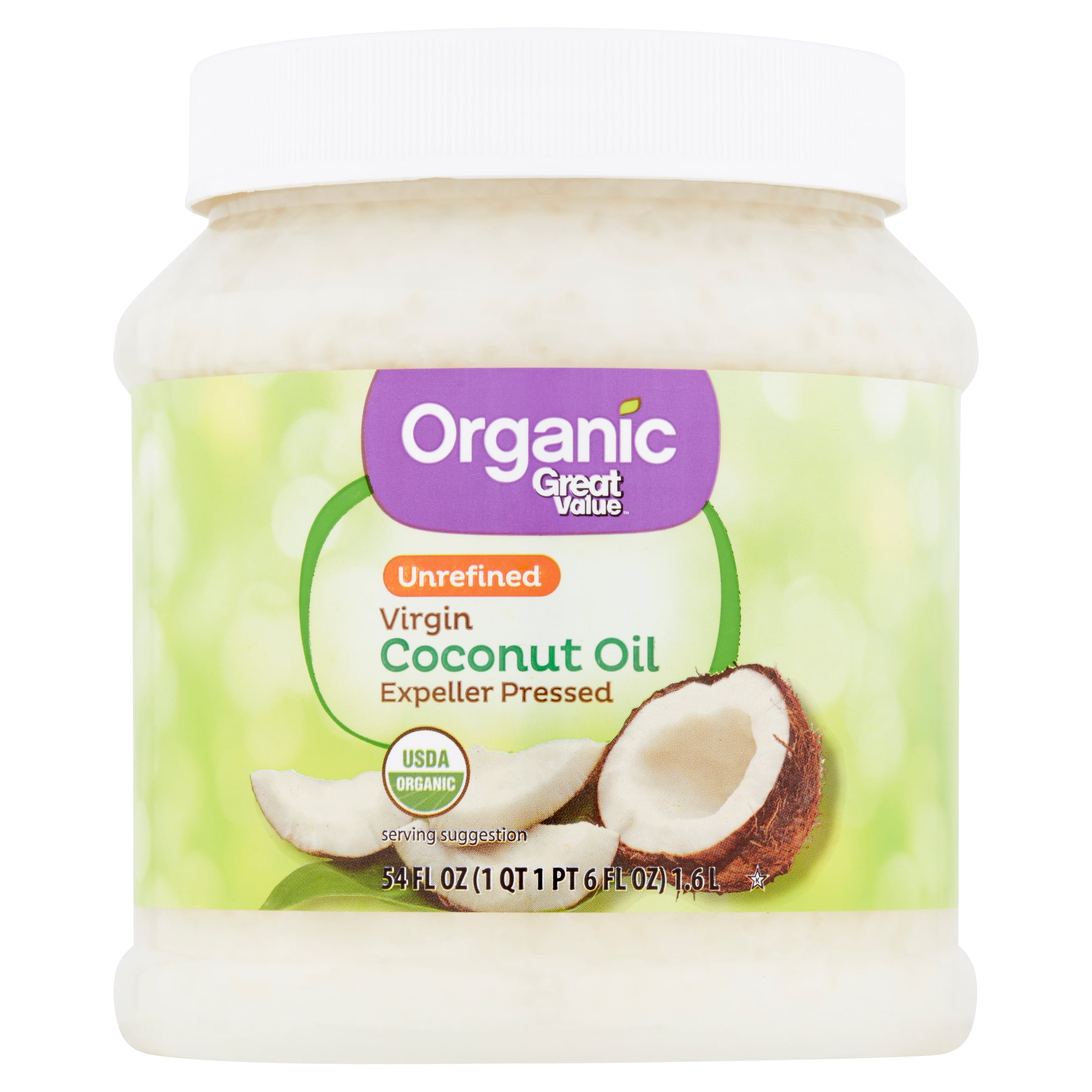 Great Value Organic Unrefined Virgin Coconut Oil 54 Fl Oz